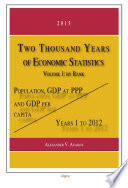 Two thousand years of economic statistics. population, GDP at PPP, and GDP per capita /