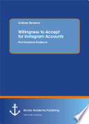 Willingness to Accept for Instagram Accounts. First Empirical Evidence.