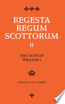 The acts of William I, King of Scots, 1165-1214