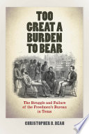 Too great a burden to bear : the struggle and failure of the Freedmen's Bureau in Texas / Christopher B. Bean.