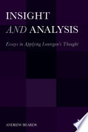 Insight and analysis : essays in applying Lonergan's thought /