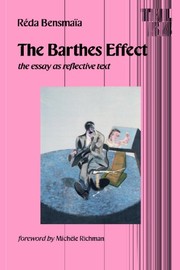 The Barthes effect : the essay as reflective text /