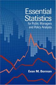 Essential statistics for public managers and policy analysts /