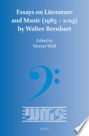 Essays on literature and music (1985-2013) by Walter Bernhart /