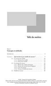 Modèles de mesure : l'apport de la théorie des réponses aux items /