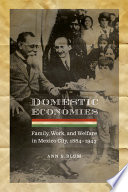 Domestic economies : family, work, and welfare in Mexico City, 1884-1943 / Ann S. Blum.