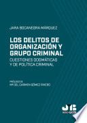 Los delitos de organizacion y grupo criminal : cuestiones dogmaticas y de politica criminal /