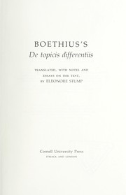 Boethius's De topicis differentiis /