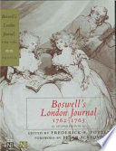 Boswell's London journal, 1762-1763 /