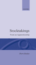 Stocktakings from an apprenticeship /