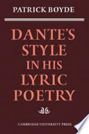 Dante's style in his lyric poetry.