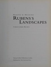 Rubens's landscapes / Christopher Brown.