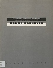 Hanne Darboven : konstruiert literarisch musikalisch = constructed literary musical : the sculpting of time / Ingrid Burgbacher- Krupka.