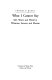 What I cannot say : self, word, and world in Whitman, Stevens, and Merwin /