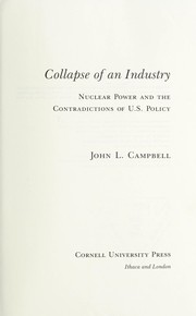 Collapse of an industry : nuclear power and the contradictions of U.S. policy /