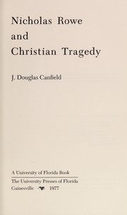 Nicholas Rowe and Christian tragedy /