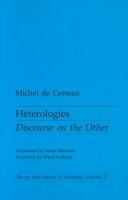 Heterologies : discourse on the other /