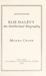 Élie Halévy, an intellectual biography /