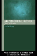 Analysing political discourse : theory and practice /