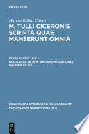 In M. Antonium orationes Philippicae XIV