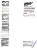 Persons injured and disability days due to injuries, United States, 1980-81.