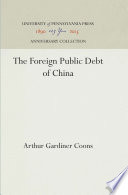 The Foreign Public Debt of China /