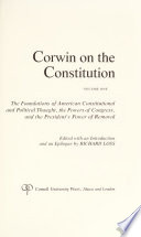 Corwin on the Constitution : The Judiciary / Edward S. Corwin; Richard Loss.