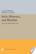 Style, rhetoric, and rhythm essays.