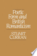 Poetic form and British romanticism /