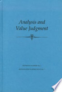 Analysis and value judgment / Carl Dahlhaus ; translated from the German by Siegmund Levarie.