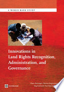 Innovations in land rights recognition, administration, and governance