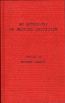 An anthology of musical criticism /