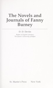 The novels and journals of Fanny Burney / D.D. Devlin.