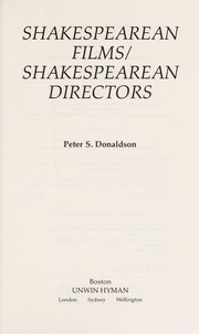 Shakespearean films/Shakespearean directors /