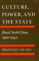Culture, power, and the state : rural North China, 1900-1942 / Prasenjit Duara.