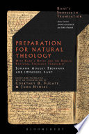 Preparation for natural theology : with Kant's notes and the Danzig rational theology transcripts /