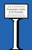 Psychoanalytic studies of the personality /