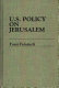 U.S. policy on Jerusalem /