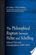 The philosophical rupture between Fichte and Schelling selected texts and correspondence (1800-1802) / J.G. Fichte, F.W.J. Schelling ; translated, edited, and with an introduction by Michael G. Vater and David W. Wood.