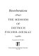 Reverberations : the memoirs of Dietrich Fischer-Dieskau / translated by Ruth Hein.