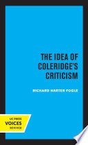 The Idea of Coleridge's Criticism Perspectives in Criticism.