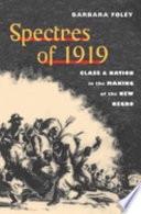 Spectres of 1919 : class and nation in the making of the new Negro / Barbara Foley.