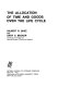 The allocation of time and goods over the life cycle / Gilbert R. Ghez and Gary S. Becker.