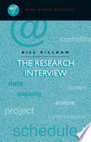The research interview / Bill Gillham.