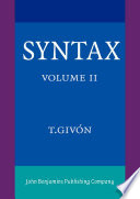 Syntax. an introduction /