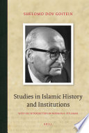 Studies in Islamic history and institutions /