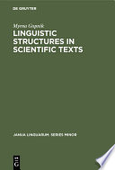 Linguistic structures in scientific texts /