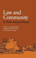 Law and community in three American towns /