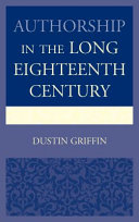 Authorship in the Long Eighteenth Century /