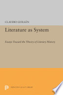 Literature as system : essays toward the theory of literary history /